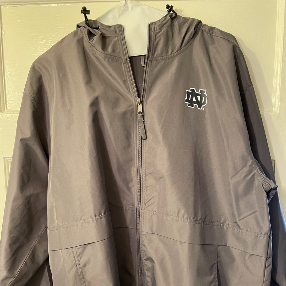 Champion Notre Dame Mens Full Zip windbreaker